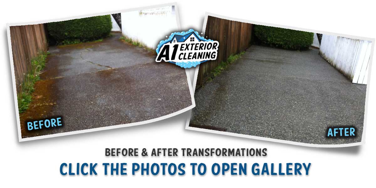 A1 EXTERIOR CLEANING - PRESSURE WASHED DRIVEWAY B&A A1 EXTERIOR CLEANING - PRESSURE WASHED DRIVEWAY B&A