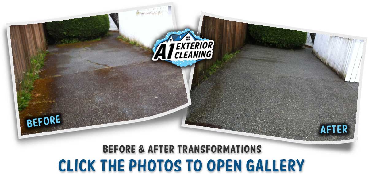 A1 EXTERIOR CLEANING - PRESSURE WASHED DRIVEWAY B&A